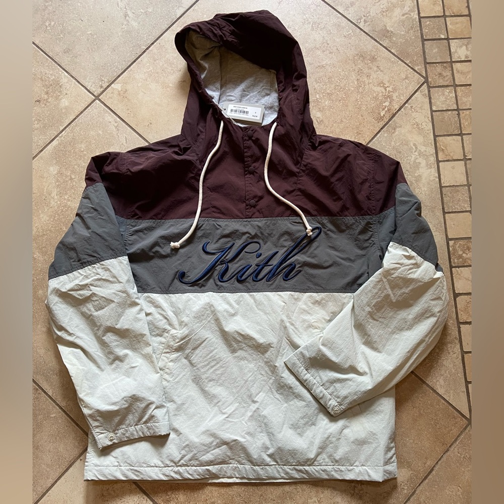 Kith Maroon and Gray Windbreaker